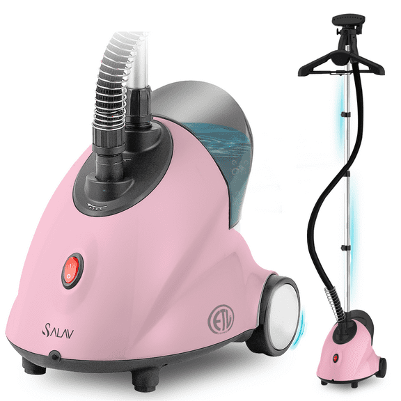 SALAV Continuous Steam Upright Standing Garment Steamer with Extra Large Water Tank Pink