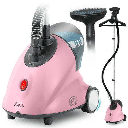 SALAV® GS18-DJ/120 LIMITED EDITION Garment Steamer with Woven Hose and Descaler Packet, Pink