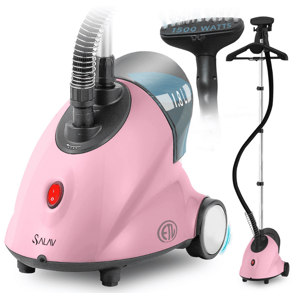 SALAV GS18-DJ/120 LIMITED EDITION Garment Steamer with Woven Hose and Descaler Packet, Pink