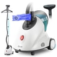 thumbnail image 1 of SALAV Performance Smart Auto off Upright Garment Steamer with Wheels & Descaler Packet, White, 1 of 8
