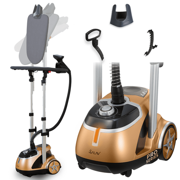 SALAV Pro Series Dual Bar Garment Steamer with Rotatable Ironing Board & Steam Selection Dial