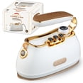 thumbnail image 1 of SALAV® Retro Edition Duopress Steamer and Iron with Ceramic Coated Plate, Pearl, 1 of 10