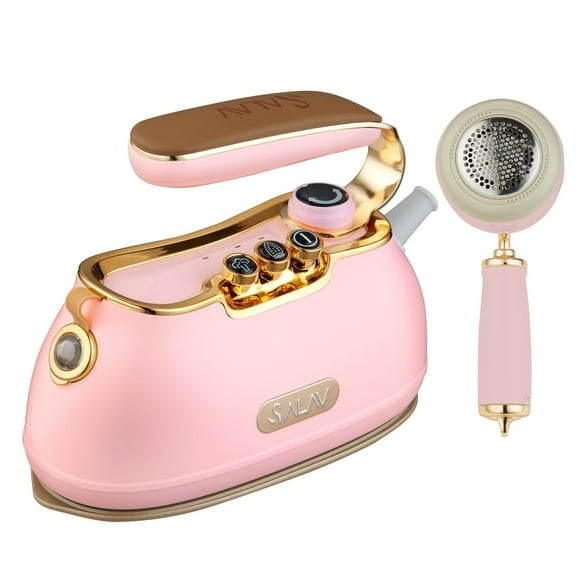 SALAV Retro Edition Iron+Steamer and Fabric Shaver Set, Rose