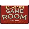 thumbnail image 1 of SALAZAR'S Game Room Sign Vintage Look 16 x 24 Matte Finish Metal 116240001402, 1 of 1