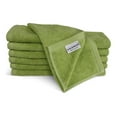 thumbnail image 1 of SALBAKOS Luxury Hotel & Spa Turkish Cotton 12-Piece Eco-Friendly Washcloth Set for Bath, Green, 1 of 6