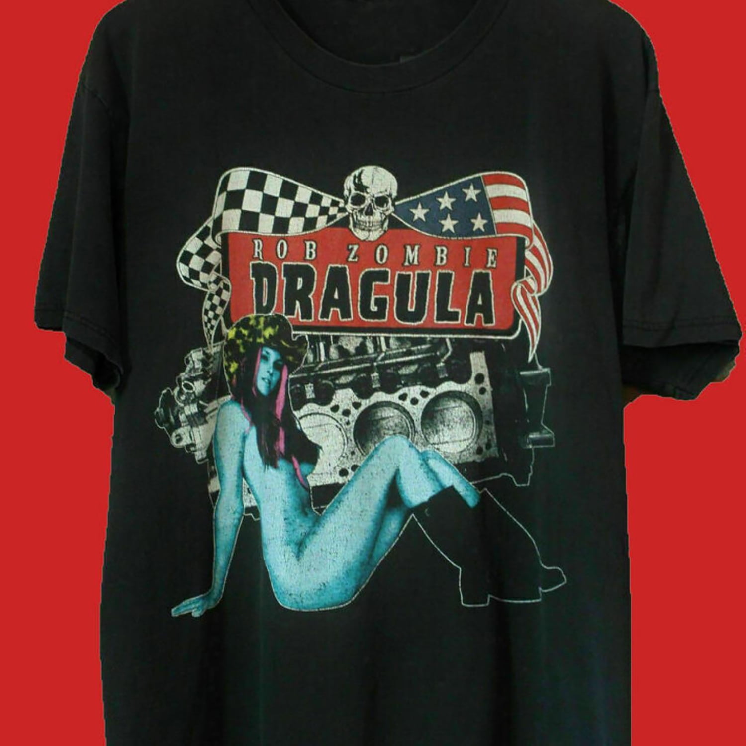 SALE!!! 1998 Rob Zombie Dragula Shirt Deadstock Men T-Shirt
