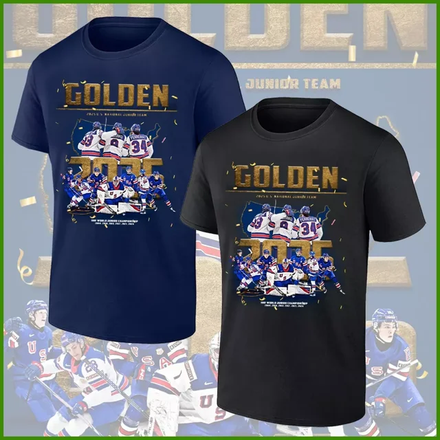 SALE 35 USA Hockey 2025 IIHF World Junior Champions Tshirt For Fans
