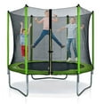 thumbnail image 1 of SALE CLEARANCE 10FT Round Trampoline for Kids with Safety Enclosure Net, Outdoor Backyard Trampoline with Ladder, Green, 1 of 8