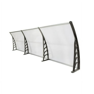 SALE CLEARANCE 300 x 96 Household Application Door & Window Awnings Transparent Board & Gray Holder