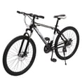 thumbnail image 1 of SALE CLEARANCE Carbon Steel 26-Inch 21-Speed Olympic Mountain Bike Black White Men Large MTB US, 1 of 8