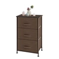 thumbnail image 1 of SALE CLEARANCE Dresser with 3 Drawers - Fabric Storage Tower, Organizer Unit for Bedroom, Living Room, Hallway, Closets & Nursery - Sturdy Steel Frame, Wooden Top & Easy Pull Fabric Bins, 1 of 3