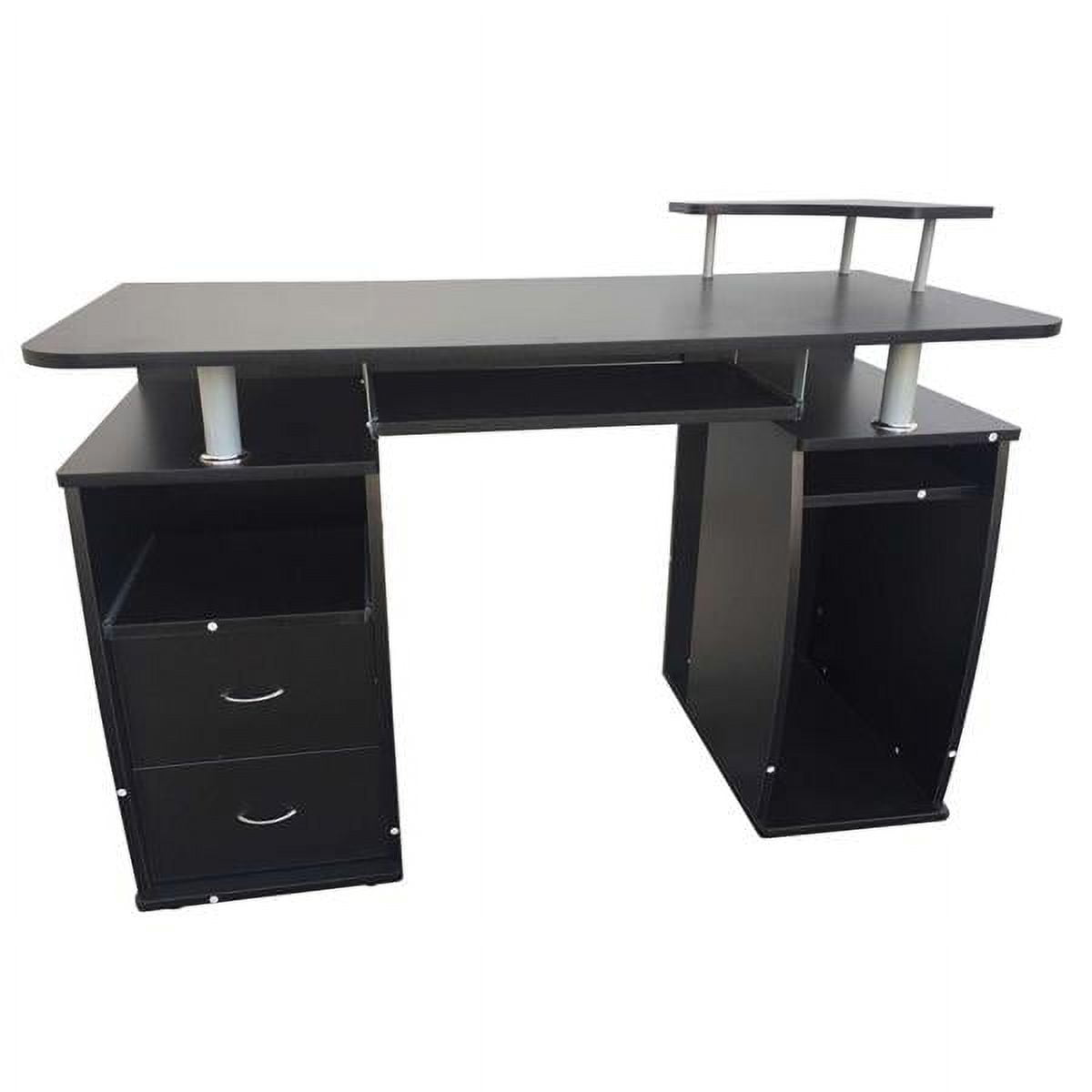 SALE CLEARANCE Integrated Melamine Board Computer Desk with Drawers Black