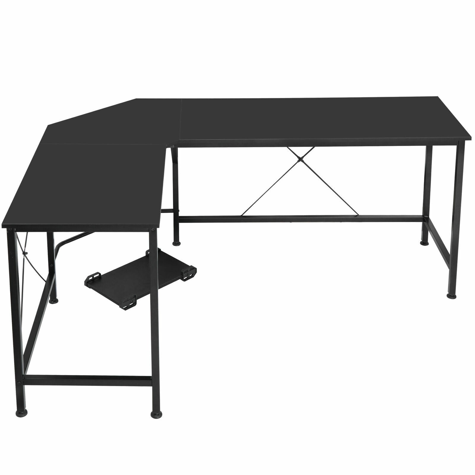 SALE CLEARANCE L Shaped Gaming Desk with Shelves 65 Inch Reversible ...