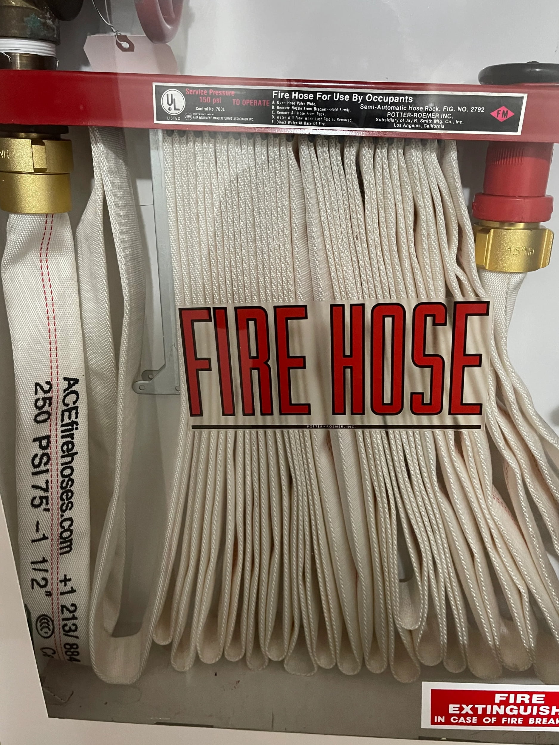 Fire Cabinet Hose 75 X 1 5 4