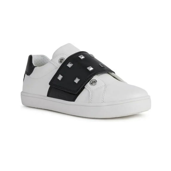 SALE Geox J Kathe Girl Velcro Black Band Sneaker