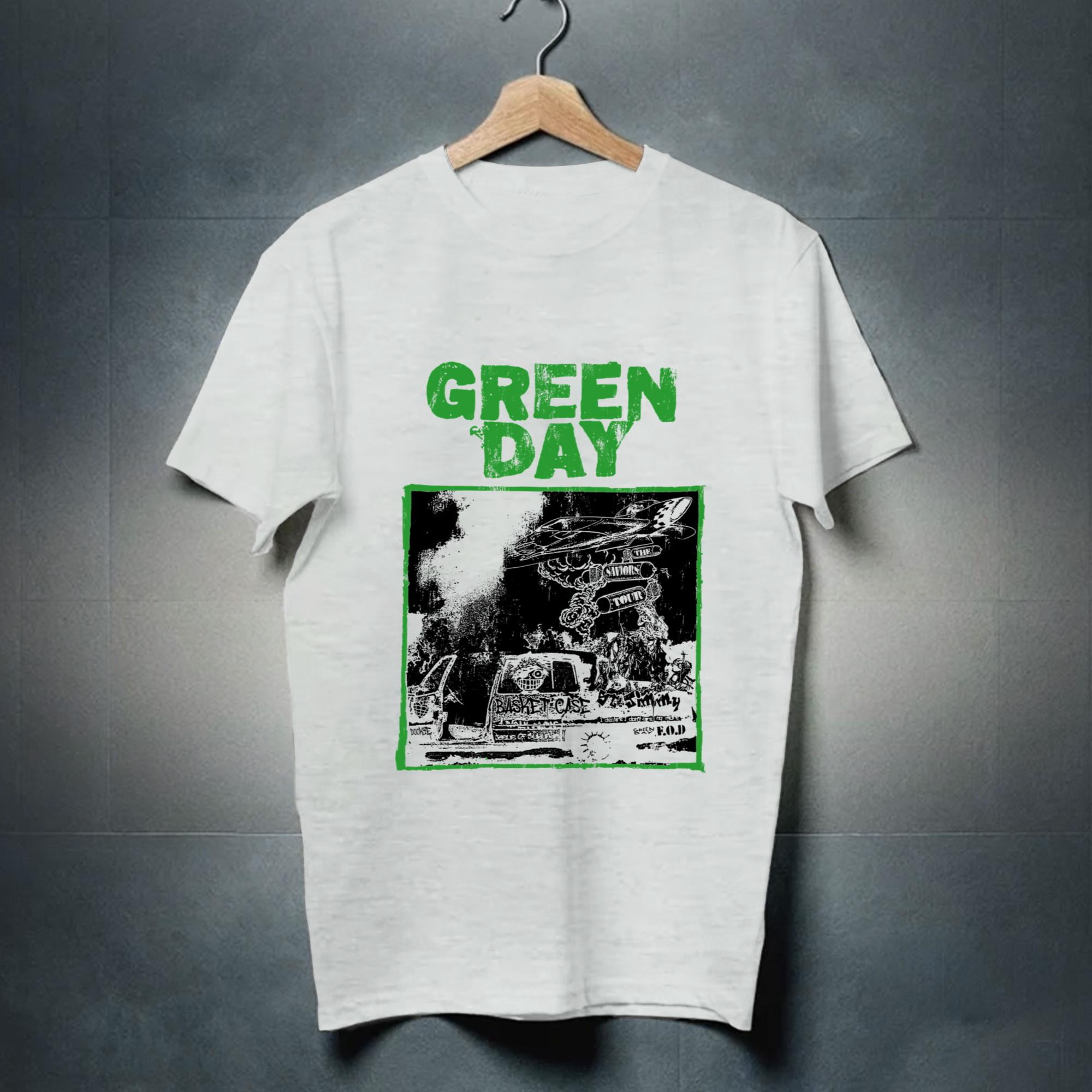 SALE Green Day The Saviours Tour 2024 Tour T Shirt Black All Size