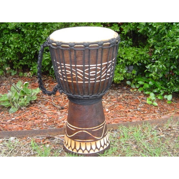 SALE! Handmade 16" Tall Mahogany Djembe Bongo Drum, Model # 40M4