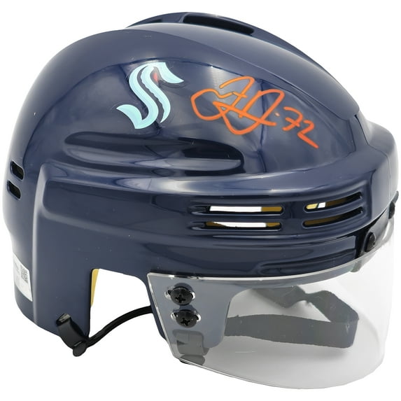 SALE!! Joonas Donskoi Autographed Seattle Kraken Blue Mini Helmet Fanatics Holo 234980