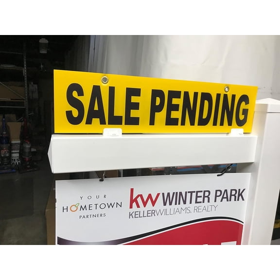 SALE PENDING Yellow Sign Rider 6 x 24" (SALE PENDING) Pre-Printed Double Sides Corrugated Plastic, Sign Board 4mmThick, Sign Rider Only, Metal Sign & Sign Post Not Included