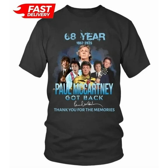 Paul Mccartney Merch Tour 2025 Shirtanniversary Vintage Style Unisex T-Shirt