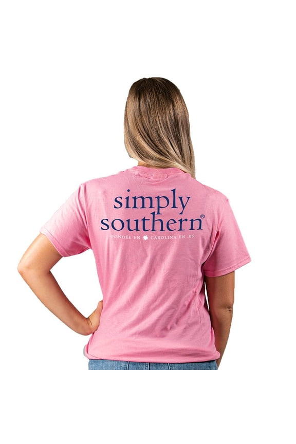 SALE Simply Southern Preppy Classic Basic Logo Flamingo T-Shirt