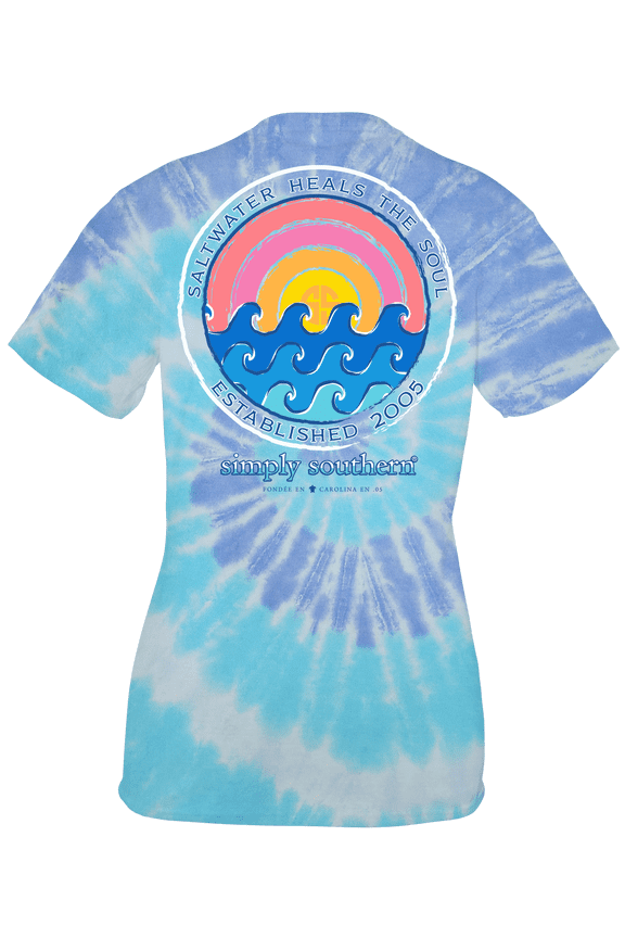 SALE Simply Southern Preppy Saltwater Heals Soul Beach T-Shirt