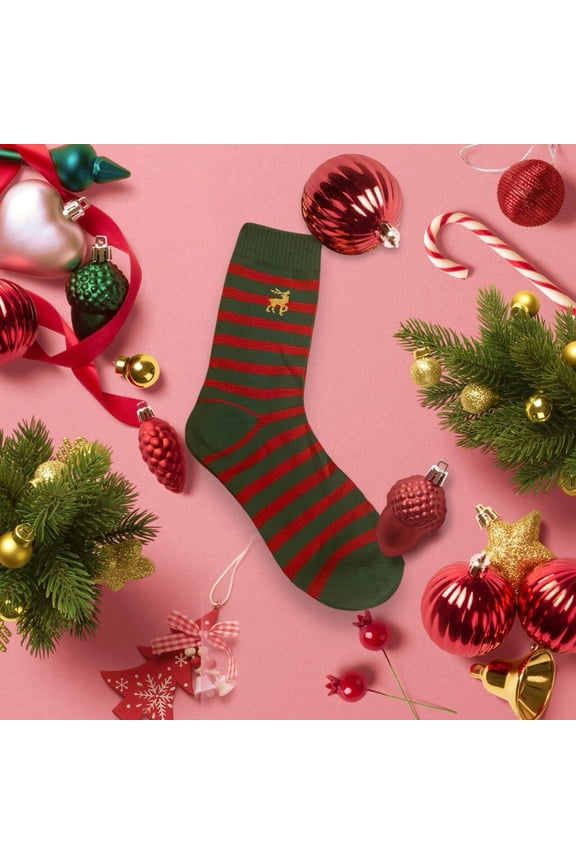 SALE!! Socks Women Adult Crew Socks Holiday CHRISTMAS Gift Santa Winter Gift New