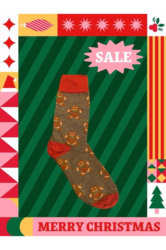 SALE!! Socks Women Adult Crew Socks Holiday CHRISTMAS Gift Santa Winter Gift New