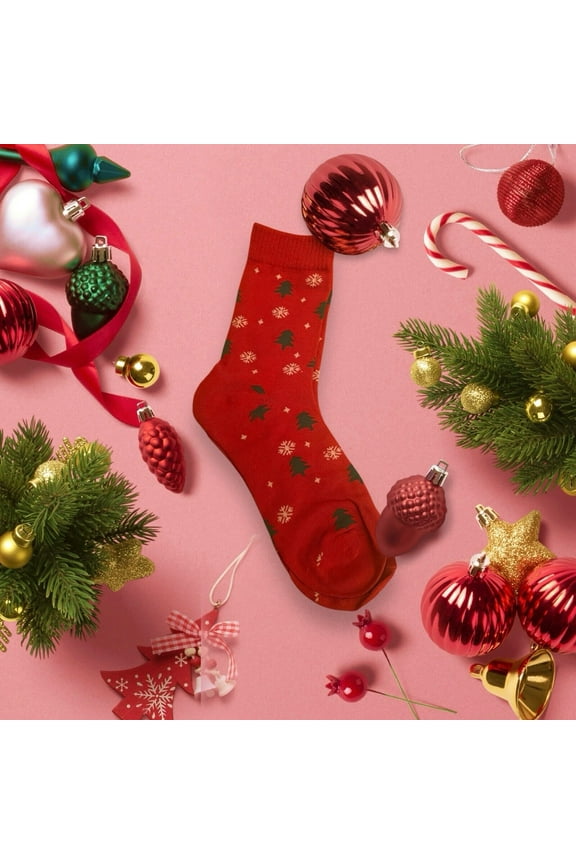 SALE!! Socks Women Adult Crew Socks Holiday CHRISTMAS Gift Santa Winter Gift New