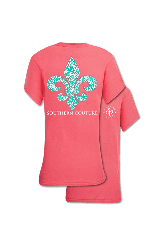 SALE Southern Couture Classic Collection Pattern Fleur De Lis T-Shirt