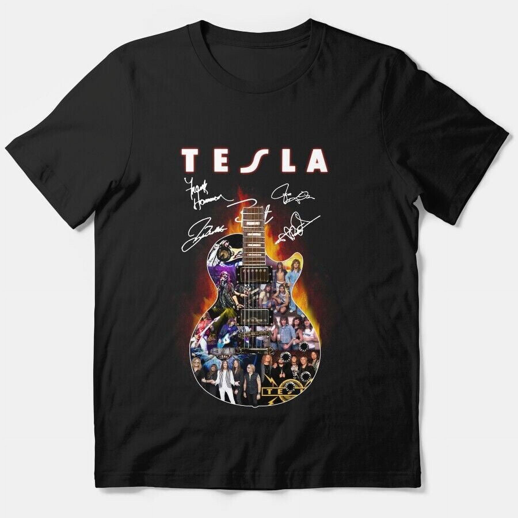 SALE! Tesla Band Rock Band Album Cover Photo Guitar And Signed