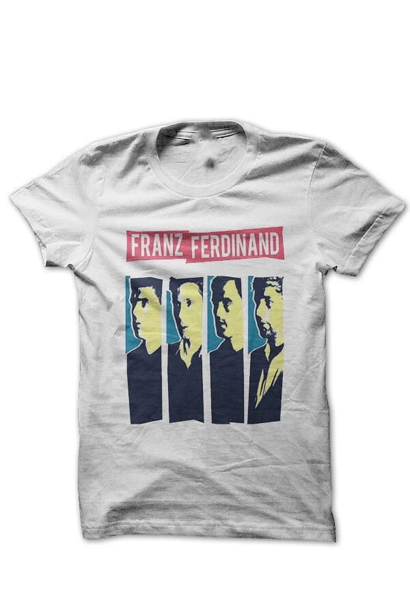 SALE VTG Franz Ferdinand White Cotton Shirt Gift For Fan Shirt Full Size