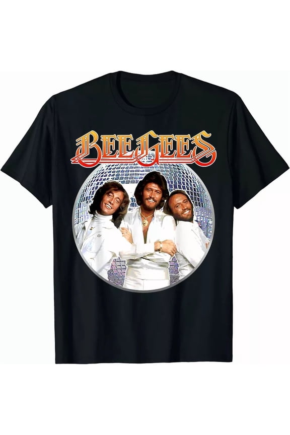 SALE Vintage Bee Gees Music Band Heavy Cotton Black All Size Unisex Tee Shirt