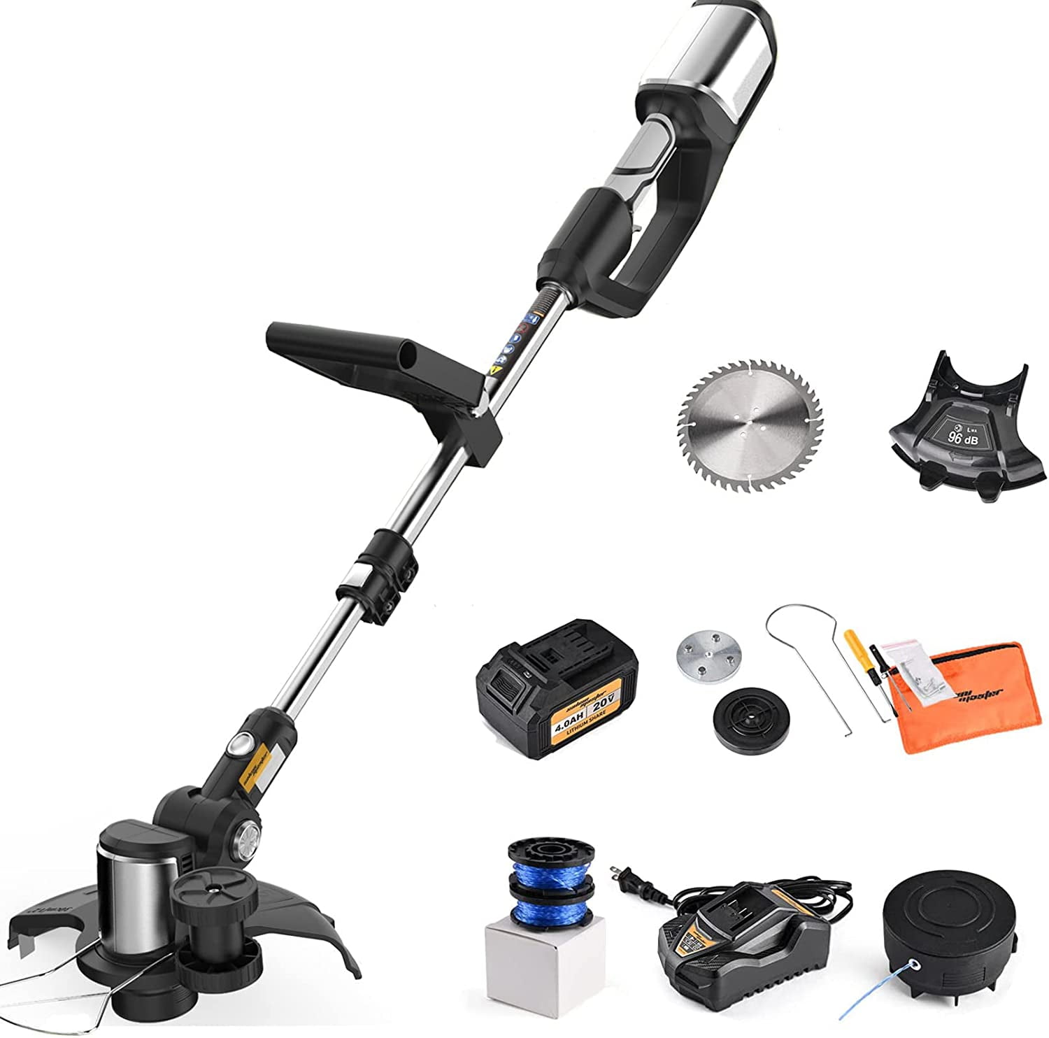 SALEM MASTER Cordless Weed Eater 3 in 1 21V 4.0Ah Lightweight Electric String Trimmer