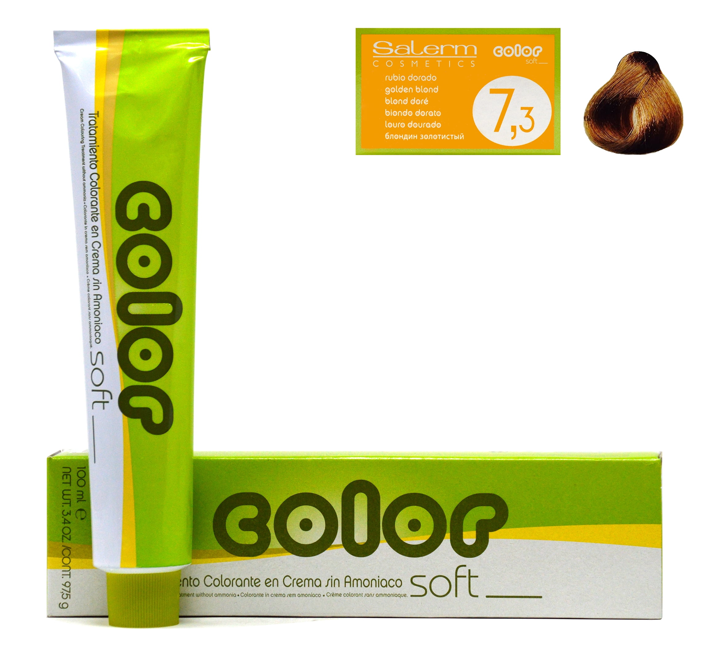 SALERM COLOR SOFT SEMI-PERM COLORING CREAM (Golden Blond - 7.3 ...