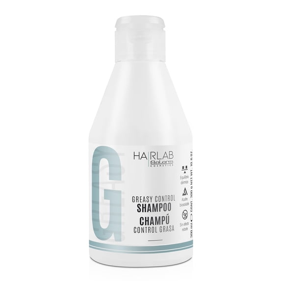 SALERM - Greasy Control Hair Lab - Greasy Control Hair Lab - 300 ml - Controls excess fat in the hair - Cleans hair and scalp - Seborregulatory shampoo - Paraben-free