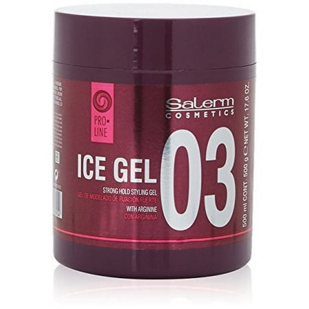 SALERM ICE GEL 03 Strong hold styling gel with Arginine (17.6 oz / 500ml)
