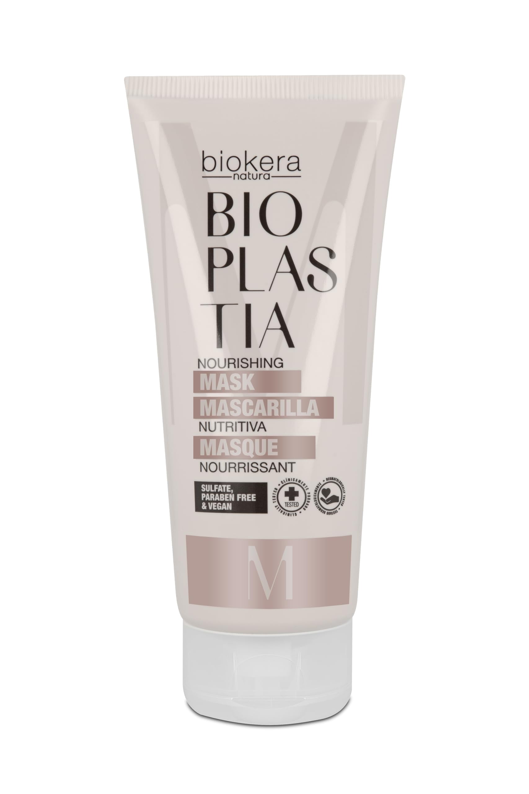 SALERM Biokera Bioplastia Nourishing, Restoring, Anti-Frizz Hair Mask with Vegan Keratin, 200 ml