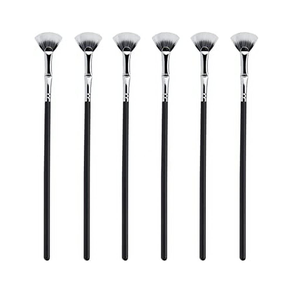 SALOCY Mascara Fan Brush,6 Pieces Professional Mascara Brushes for Lashes,Folded angle Eyelash