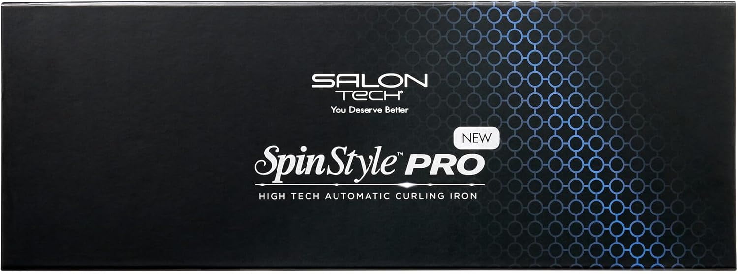 SALON TECH SpinStyle Pro Auto Curler - Create Beautiful, Long-Lasting Curls in Just A Few Seconds! (1.25 Inch)