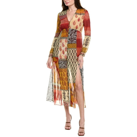 SALONI womens Chiffon Shirtdress, UK6/US 2, Red