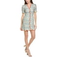 thumbnail image 1 of SALONI womens  Linen Mini Dress, UK18/US 14, Green, 1 of 3