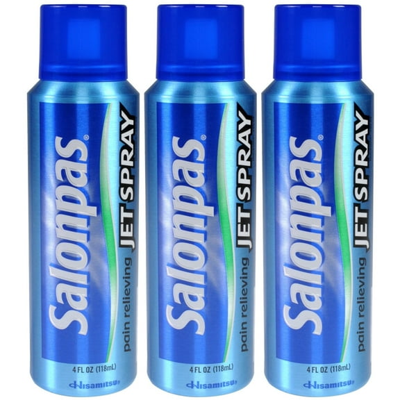 SALONPAS Pain Relieving Jet Spray - 4 Oz (Pack of 3)