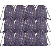 SALQGBUW-Pokemon 12 Pack Drawstring Candy Bags – Fun Cartoon Party Favor Bags for Kids Birthday, Celebrations, Gift Giving, and Everyday Surprises