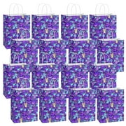 SALQGBUW-Pokemon 16 Pcs Party Paper Gift Bags – Cute Cartoon Favor Bags for Kids' Birthday, Baby Shower, Classroom Treats, and Party Supplies for Boys and Girls