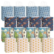 SALQGBUW-Pokemon 16 Pcs Party Paper Gift Bags – Cute Cartoon Favor Bags for Kids' Birthday, Baby Shower, Classroom Treats, and Party Supplies for Boys and Girls