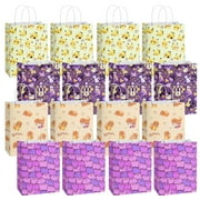 SALQGBUW-Pokemon 16 Pcs Party Paper Gift Bags – Cute Cartoon Favor Bags for Kids' Birthday, Baby Shower, Classroom Treats, and Party Supplies for Boys and Girls