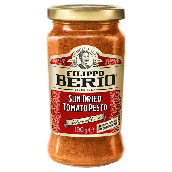 Filippo Berio Sun Dried Tomato Pesto 190g, Imported from Britain