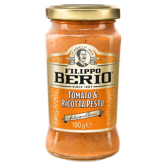 Filippo Berio Tomato & Ricotta Pesto 190G, Imported from Britain