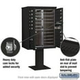thumbnail image 1 of Salsbury Industries 3411D-15BLK 4C Pedestal Mailbox - Double Column - 15 MB1 Doors-1 PL5 - Black, 1 of 3